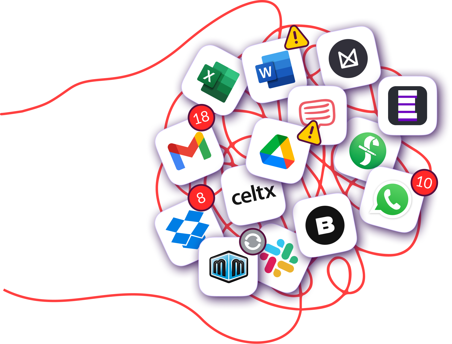 Fragmented tools illustration