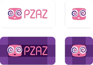 Pzaz logo and icon variants