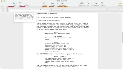 Final Draft limitation